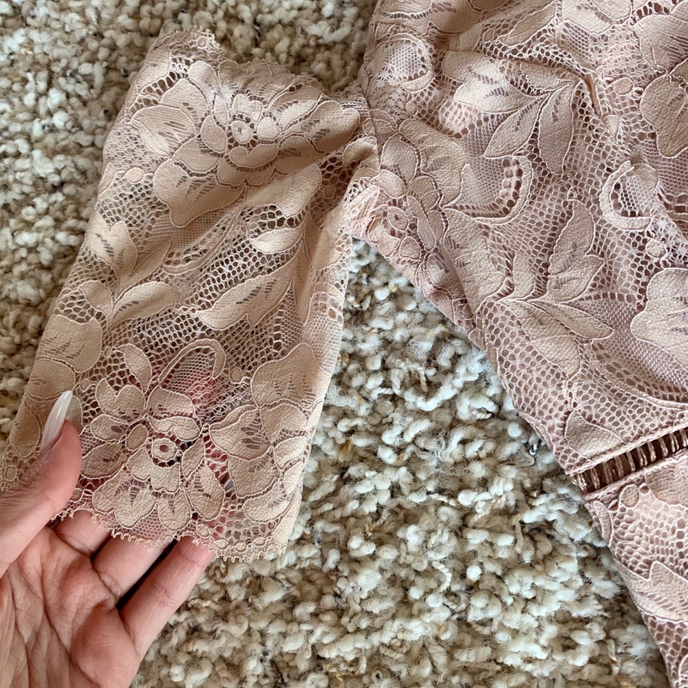 GUESS OFF SHOULDER STRAPPY LACE DRESS - Picture 5 of 6